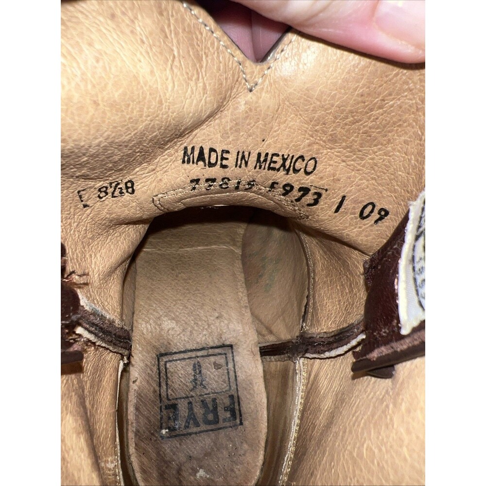 Frye Billy Short Womens Boots Brown Size 8 1/2 Prairie Western  Cottage Core - Picture 6 of 12